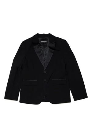 Black Polyester Jacket DSQUARED KIDS | DQ2265D0A8ADQ900